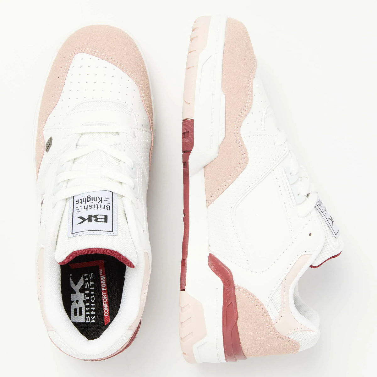 White/Lt Pink/Burgundy