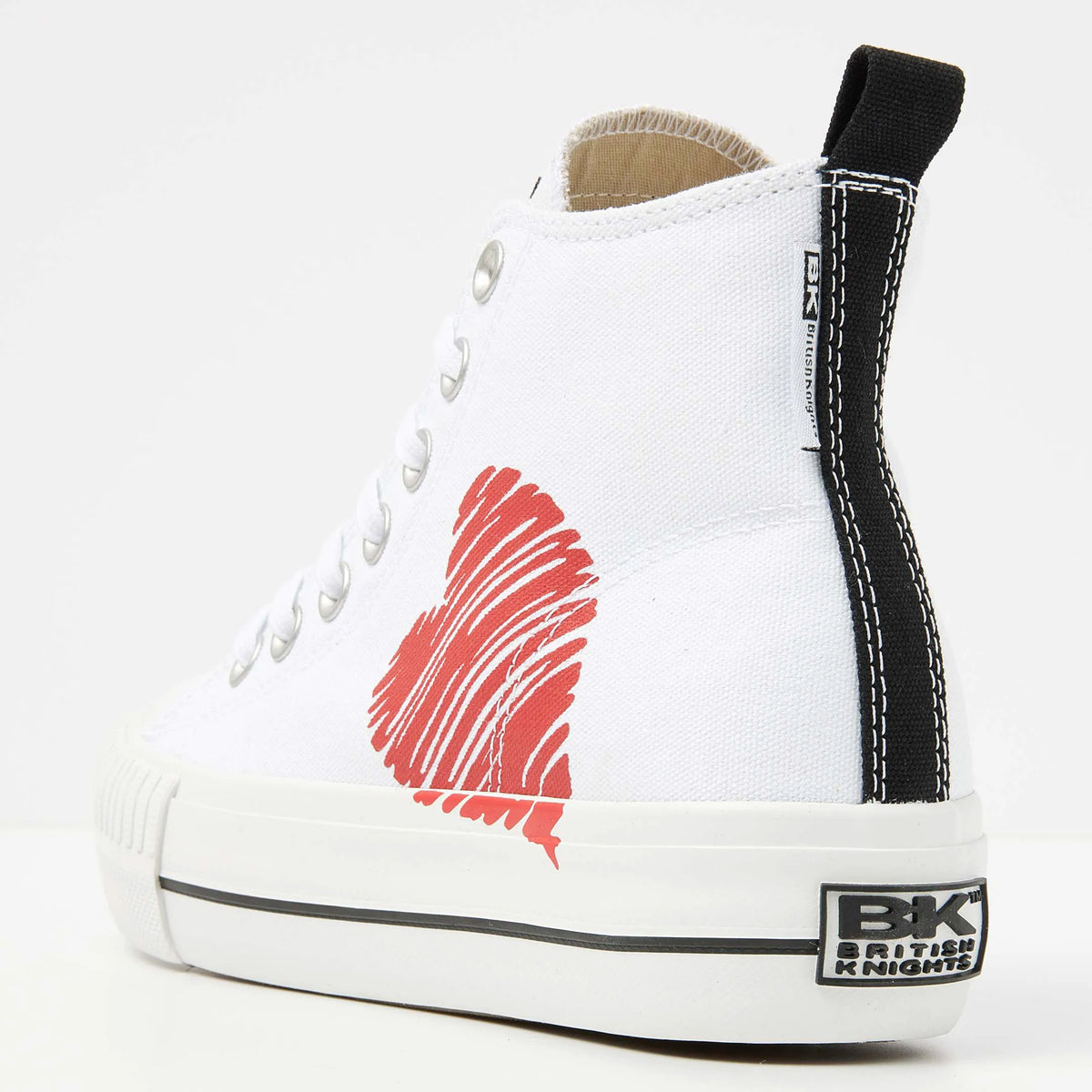 White/Black/Red Heart