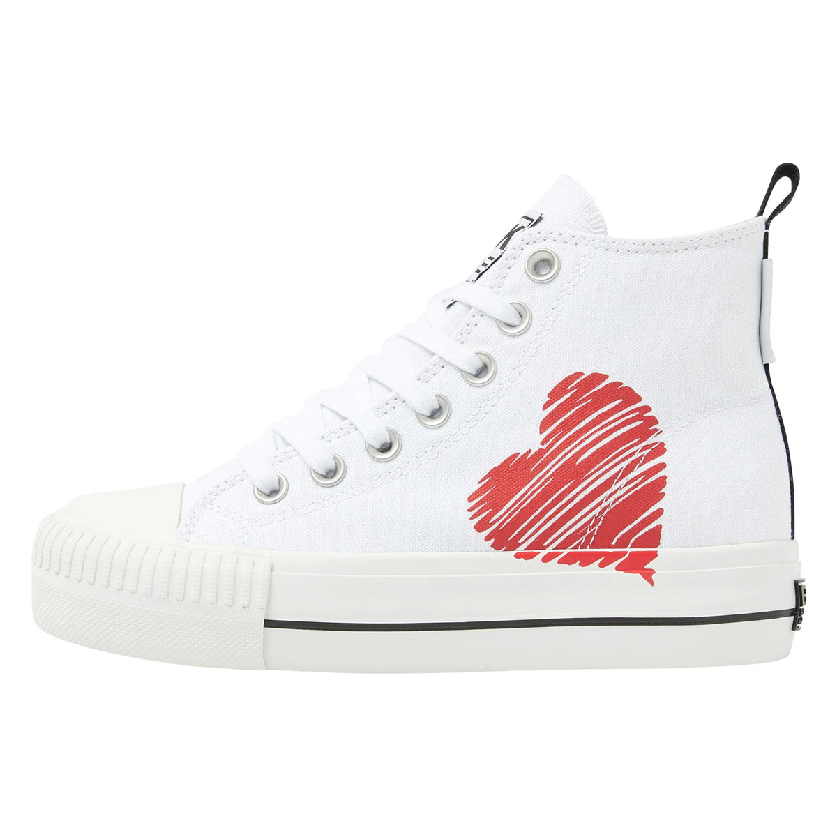 White/Black/Red Heart
